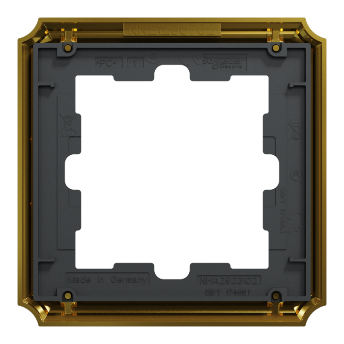 Рамка, Merten, 1 постова D-Atique, золотий (-), Schneider Electric, [MTN4010-4741]