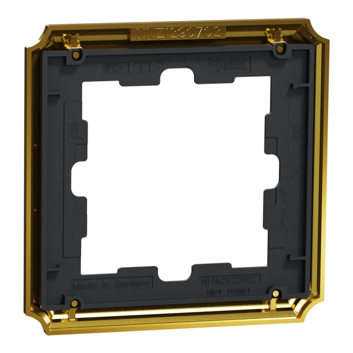 Рамка 1 постова, золота, Merten - Schneider Electric [MTN4010-4741]