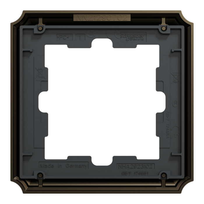 Рамка, Merten, 1 постова D-Atique, мокко металік (-), Schneider Electric, [MTN4010-4752]