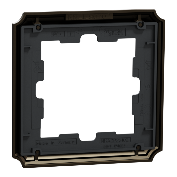 Рамка, Merten, 1 постова D-Atique, мокко металік (-), Schneider Electric, [MTN4010-4752]