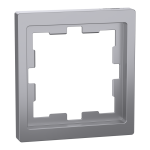Рамка 1 постова, нержавіюча сталь, Merten - Schneider Electric [MTN4010-6536]