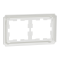 Рамка, Merten, 2 постова D-Atique, лотосовий білий (ral 9016), Schneider Electric, [MTN4020-4735]