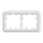 Рамка, Merten, 2 постова D-Atique, лотосовий білий (ral 9016), Schneider Electric, [MTN4020-4735]