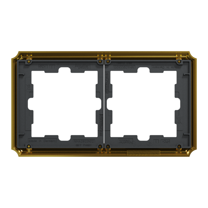 Рамка, Merten, 2 постова D-Atique, золотий (-), Schneider Electric, [MTN4020-4741]