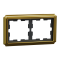 Рамка, Merten, 2 постова D-Atique, золотий (-), Schneider Electric, [MTN4020-4741]