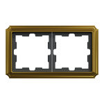 Рамка, Merten, 2 постова D-Atique, золотий (-), Schneider Electric, [MTN4020-4741]