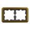 Рамка, Merten, 2 постова D-Atique, золотий (-), Schneider Electric, [MTN4020-4741]