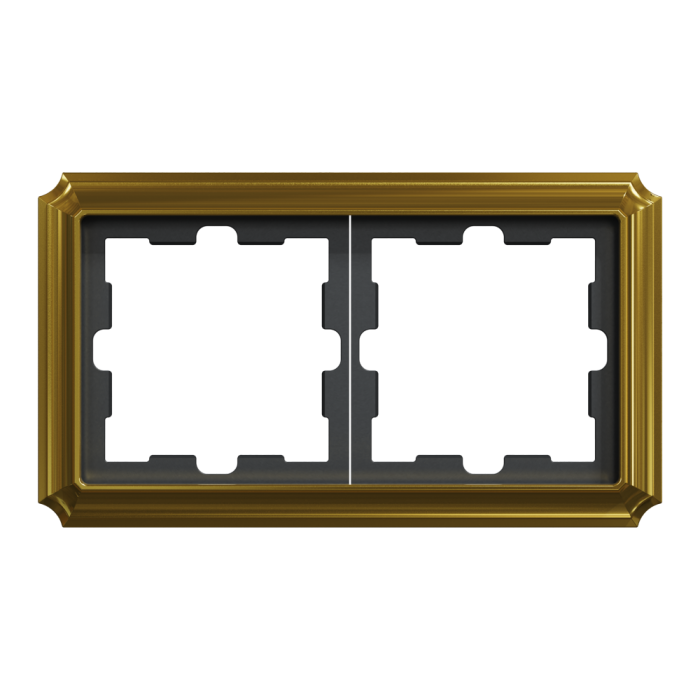 Рамка, Merten, 2 постова D-Atique, золотий (-), Schneider Electric, [MTN4020-4741]