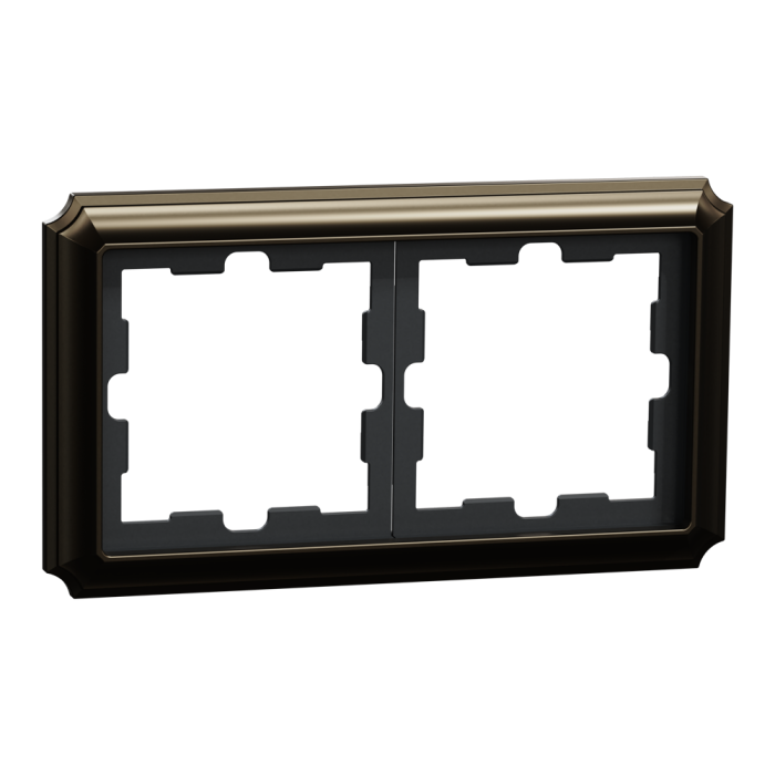 Рамка, Merten, 2 постова D-Atique, мокко металік (-), Schneider Electric, [MTN4020-4752]