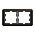 Рамка, Merten, 2 постова D-Atique, мокко металік (-), Schneider Electric, [MTN4020-4752]