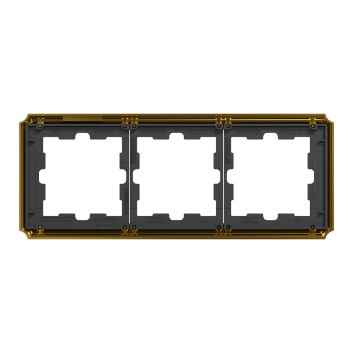 Рамка, Merten, 3 постова D-Atique, золотий (-), Schneider Electric, [MTN4030-4741]