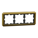 Рамка 3 постова, золота, Merten - Schneider Electric [MTN4030-4741]