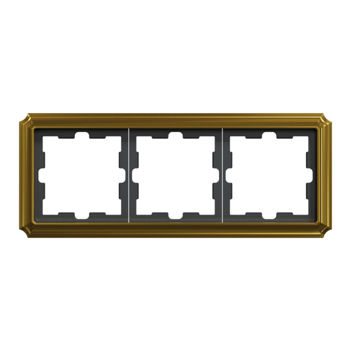Рамка, Merten, 3 постова D-Atique, золотий (-), Schneider Electric, [MTN4030-4741]