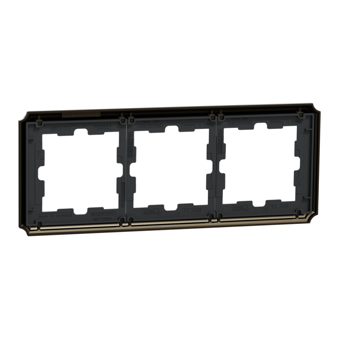 Рамка, Merten, 3 постова D-Atique, мокко металік (-), Schneider Electric, [MTN4030-4752]