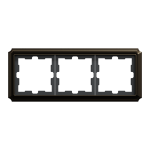 Рамка, Merten, 3 постова D-Atique, мокко металік (-), Schneider Electric, [MTN4030-4752]