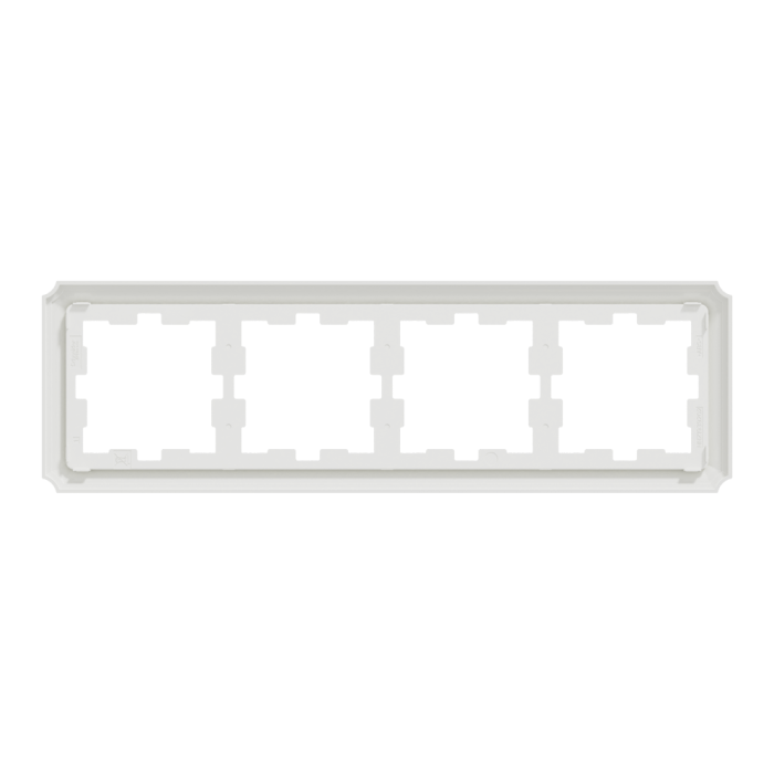 Рамка, Merten, 4 постова D-Atique, лотосовий білий (ral 9016), Schneider Electric, [MTN4040-4735]