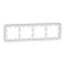 Рамка, Merten, 4 постова D-Atique, лотосовий білий (ral 9016), Schneider Electric, [MTN4040-4735]