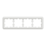 Рамка, Merten, 4 постова D-Atique, лотосовий білий (ral 9016), Schneider Electric, [MTN4040-4735]