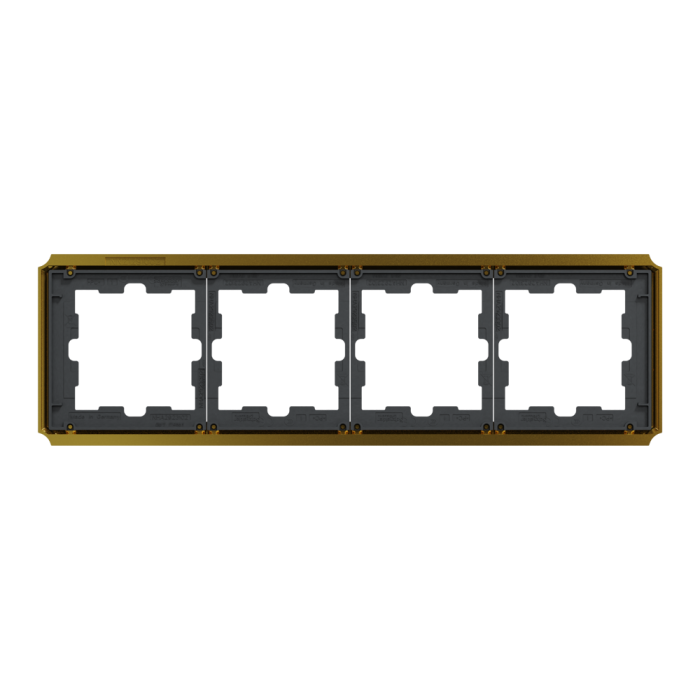 Рамка, Merten, 4 постова D-Atique, золотий (-), Schneider Electric, [MTN4040-4741]