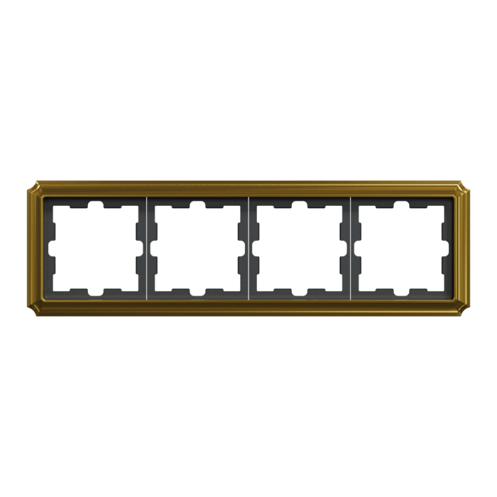 Рамка, Merten, 4 постова D-Atique, золотий (-), Schneider Electric, [MTN4040-4741]