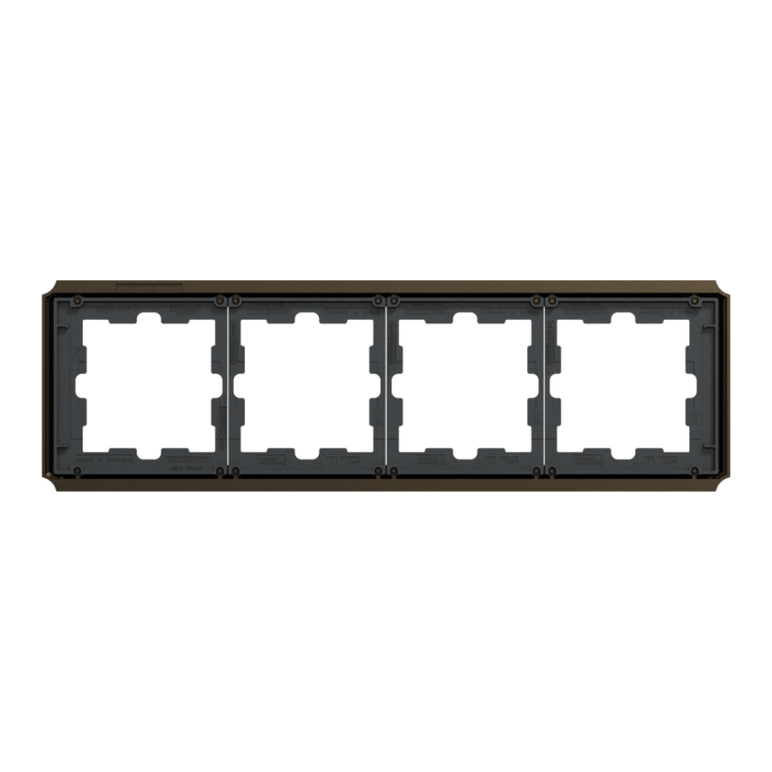 Рамка, Merten, 4 постова D-Atique, мокко металік (-), Schneider Electric, [MTN4040-4752]