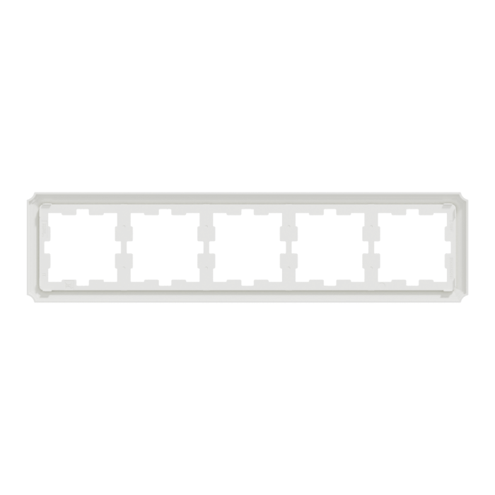 Рамка, Merten, 5 постова D-Atique, лотосовий білий (ral 9016), Schneider Electric, [MTN4050-4735]