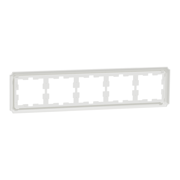 Рамка, Merten, 5 постова D-Atique, лотосовий білий (ral 9016), Schneider Electric, [MTN4050-4735]