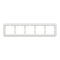 Рамка, Merten, 5 постова D-Atique, лотосовий білий (ral 9016), Schneider Electric, [MTN4050-4735]