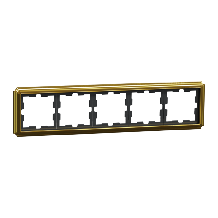 Рамка, золота, Merten, Schneider Electric [MTN4050-4741]