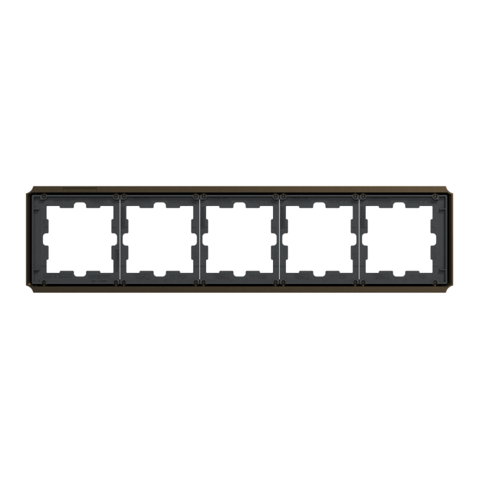 Рамка, Merten, 5 постова D-Atique, мокко металік (-), Schneider Electric, [MTN4050-4752]