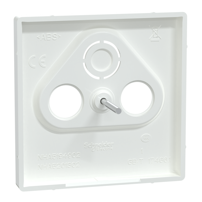 Накладка, Merten, D-Life ЦЕНР. НАКЛ. TV роз. БІЛ. ЛОТОС, лотосовий білий (ral 9003), Schneider Electric, [MTN4123-6035]