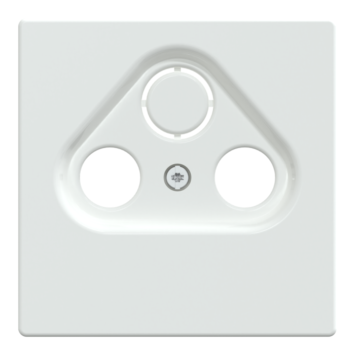 Накладка, Merten, D-Life ЦЕНР. НАКЛ. TV роз. БІЛ. ЛОТОС, лотосовий білий (ral 9003), Schneider Electric, [MTN4123-6035]