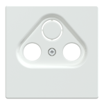 Накладка, Merten, D-Life ЦЕНР. НАКЛ. TV роз. БІЛ. ЛОТОС, лотосовий білий (ral 9003), Schneider Electric, [MTN4123-6035]