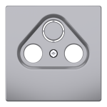 Накладка, Merten, D-Life ЦЕНР. НАКЛ. TV роз. НЕРЖ. СТАЛЬ, нержавіюча сталь, Schneider Electric, [MTN4123-6036]