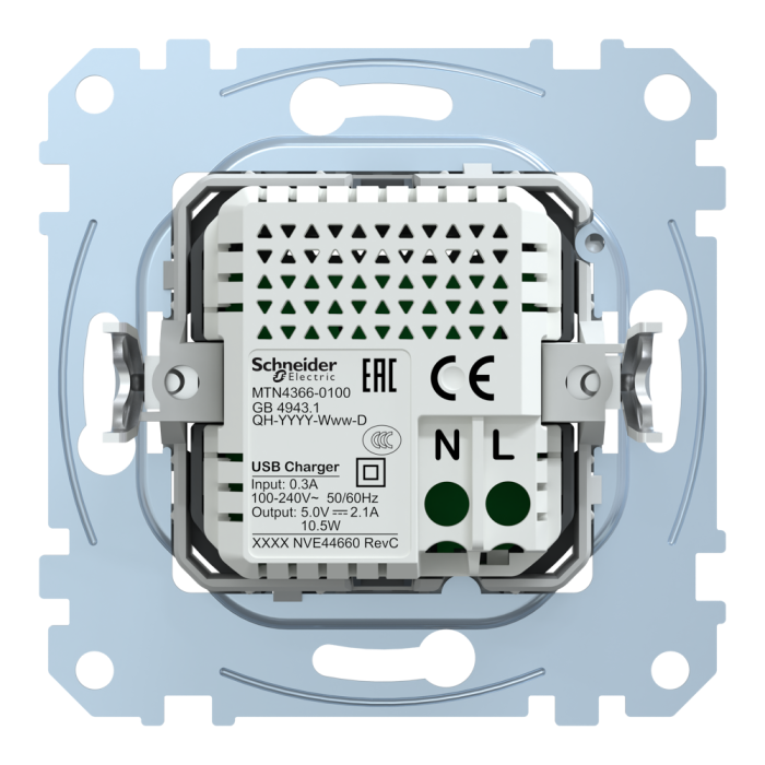 USB розетка, Merten, 2,1A Merten, Schneider Electric, [MTN4366-0100]
