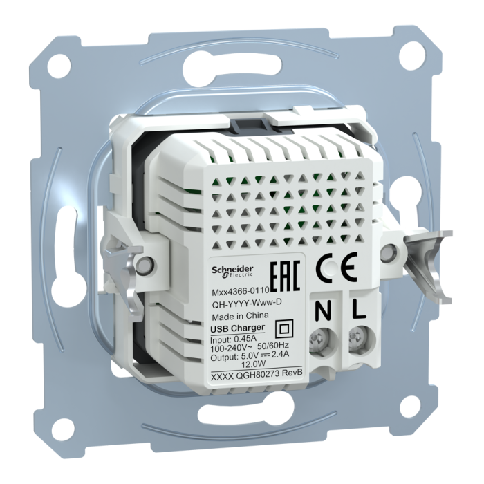 USB розетка, Merten, Schneider Electric [MTN4366-0110]