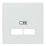 Накладка, Merten, для USB 2, білий (ral 9016), Schneider Electric, [MTN4367-0325]