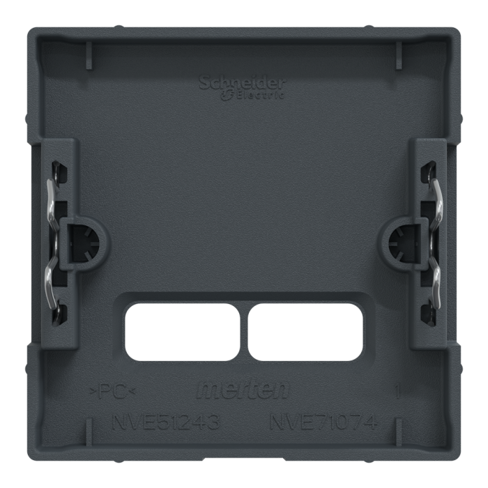 Накладка, Merten, для USB 2, чорний (ral 7024), Schneider Electric, [MTN4367-0414]