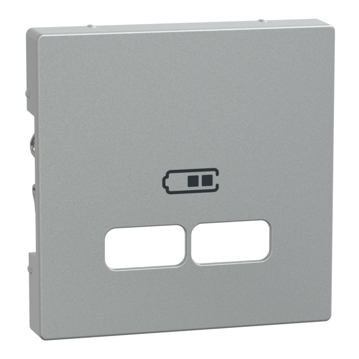 Накладка, Merten, для USB 2, алюмінієвий, Schneider Electric, [MTN4367-0460]