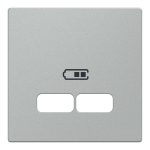 Накладка, Merten, для USB 2, алюмінієвий, Schneider Electric, [MTN4367-0460]