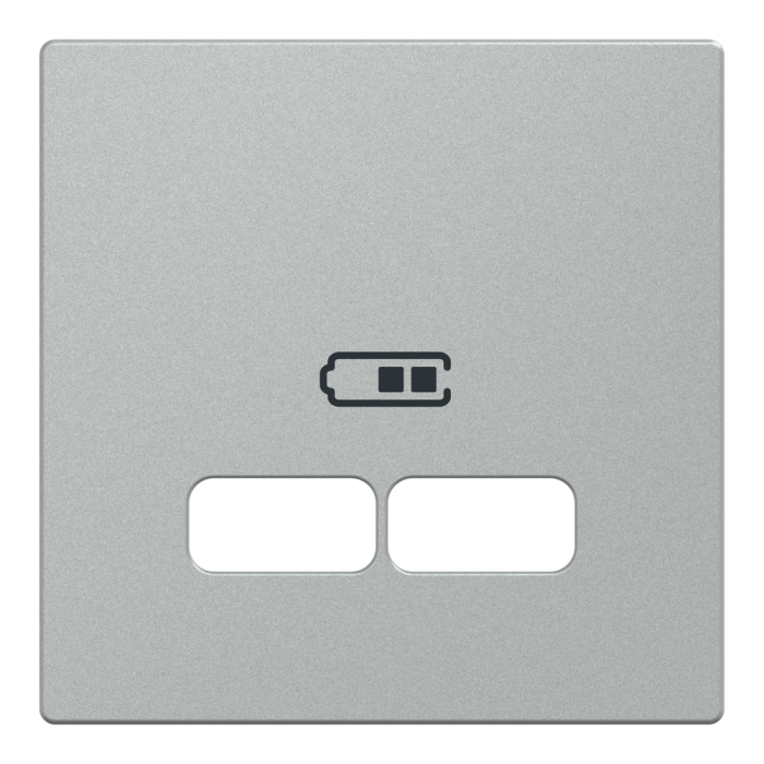 Накладка, Merten, для USB 2, алюмінієвий, Schneider Electric, [MTN4367-0460]