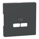 Накладка, чорна, Merten - Schneider Electric [MTN4367-6034]