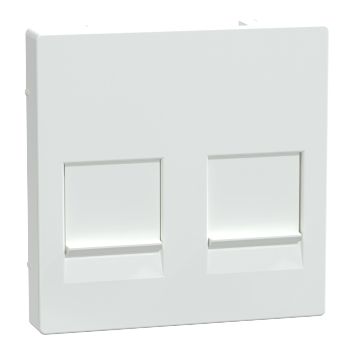 Накладка, Merten, Sm центр.пл.для модул.роз.2-п.зі шт.а-б, білий (ral 9016), Schneider Electric, [MTN4562-0325]