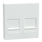 Накладка, Merten, Sm центр.пл.для модул.роз.2-п.зі шт.а-б, білий (ral 9016), Schneider Electric, [MTN4562-0325]