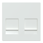 Накладка, Merten, Sm центр.пл.для модул.роз.2-п.зі шт.а-б, білий (ral 9016), Schneider Electric, [MTN4562-0325]