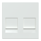Накладка, Merten, Sm центр.пл.для модул.роз.2-п.зі шт.а-б, білий (ral 9016), Schneider Electric, [MTN4562-0325]