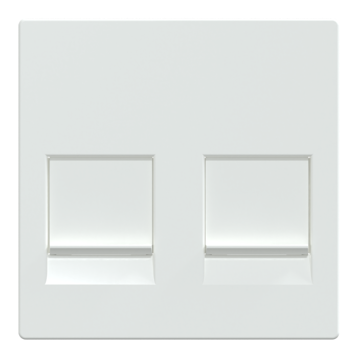 Накладка, Merten, Sm центр.пл.для модул.роз.2-п.зі шт.а-б, білий (ral 9016), Schneider Electric, [MTN4562-0325]