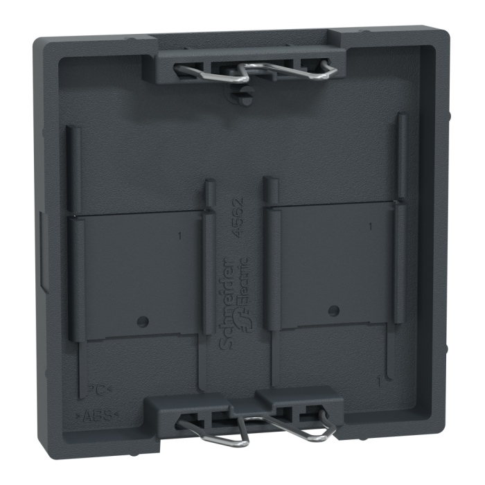 Накладка, Merten, Sm центр.пл.для модул.роз.2-п.зі шт.антр, чорний (ral 7024), Schneider Electric, [MTN4562-0414]