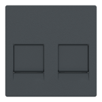 Накладка, Merten, Sm центр.пл.для модул.роз.2-п.зі шт.антр, чорний (ral 7024), Schneider Electric, [MTN4562-0414]