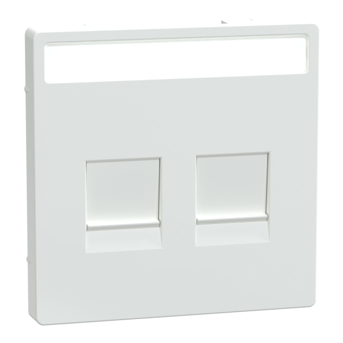 Накладка, Merten, D-Life ЦЕНТР.НАКЛ. д/2-мод.раз. БІЛ.ЛОТ., лотосовий білий (ral 9003), Schneider Electric, [MTN4564-6035]